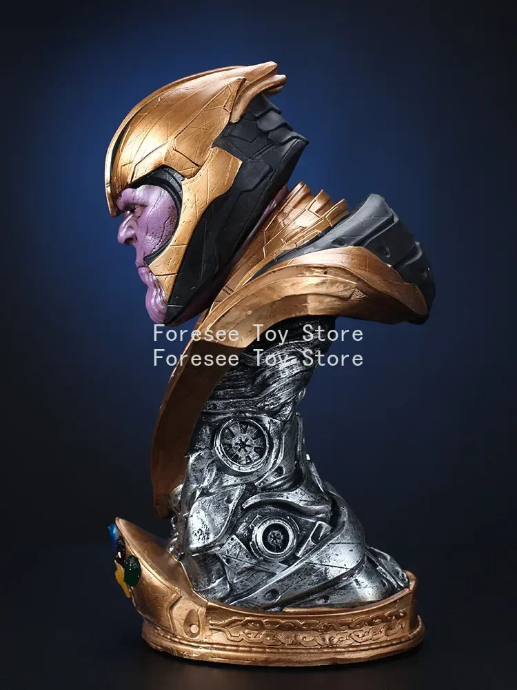 38cm Thanos Half-body Sculpture Figure The Avengers Anime Figures Collection Desktop Ornament Decoration Best Gifts for Children