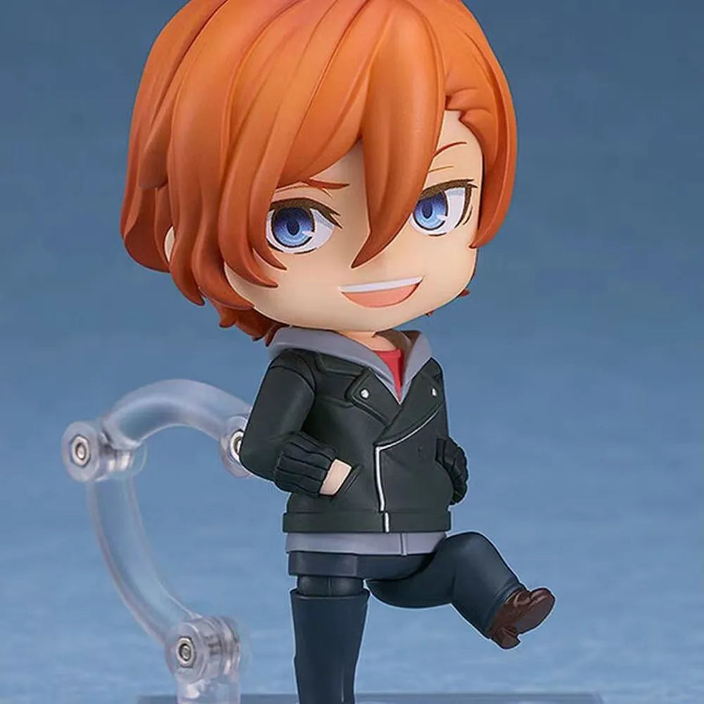 10cm Anime #2409 Dazai Osamu Bungo Figure Stray Dogs Figurine Nakahara Chuya #2410 Toy PVC Collectible Q Version Dolls