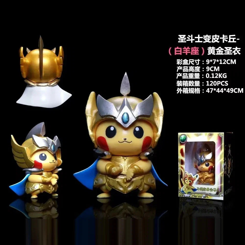 Anime Pokemon 12CM Pikachu Cosplay Action Figure Mini Q Cute Cartoon PVC Model Toys Children Gifts