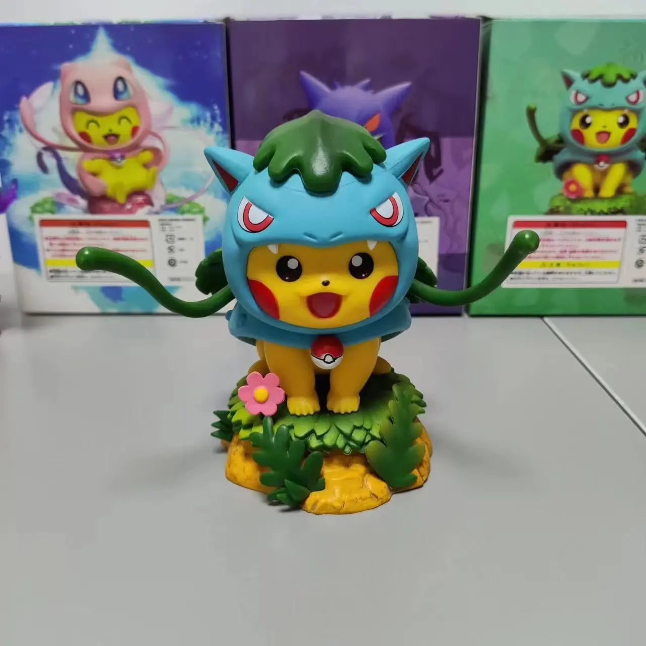 Anime Pokemon 12CM Pikachu Cosplay Action Figure Mini Q Cute Cartoon PVC Model Toys Children Gifts