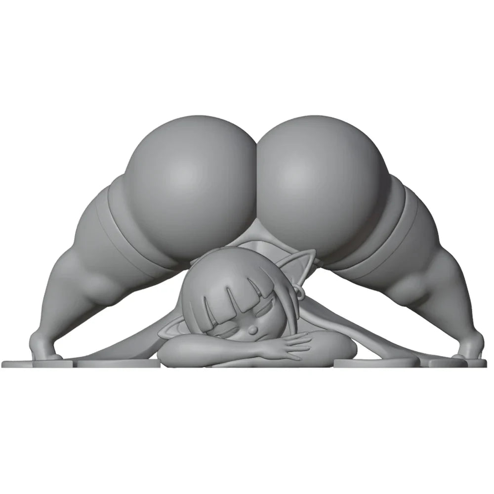 1/24 Belle Mary Muffin Grey Resin Figurine Toy Unpainted GK Doll Unassembled 3D Print Assembly Miniature Reduction Statue Toy