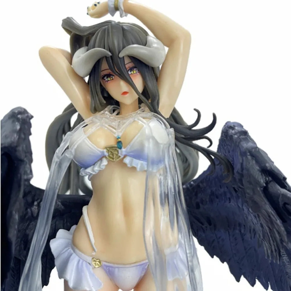 Overlord Albedo Swimsuit Anime Figure 32cm PVC Statue Summer Style Collectible Model Desktop Decoration Perfect Gift for Fans