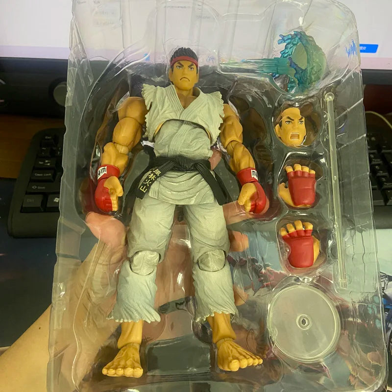Play Arts Kai Street Fighter Ryu Ken Gouki Akuma Action Figure Anime Game Figurine Movable Model Toys Gifts 22cm 4 types Stock