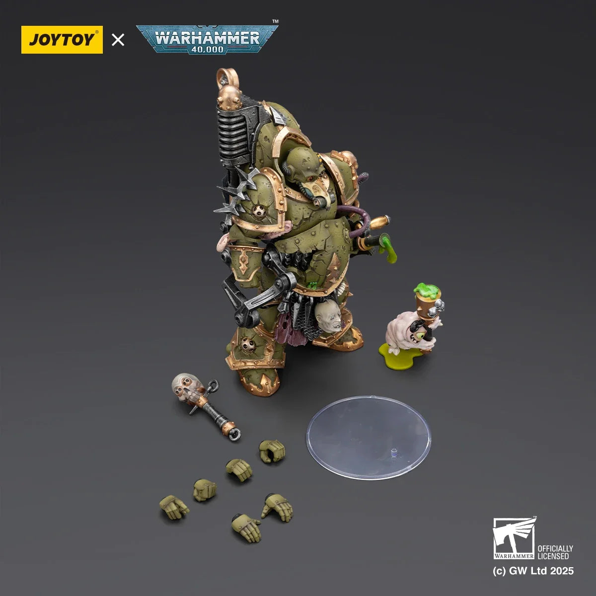 JOYTOY Warhammer 40K 1/18 Scale Death Guard Lord of Virulence Foul Blightspawn Action Figure Model Dolls Toys for Collection