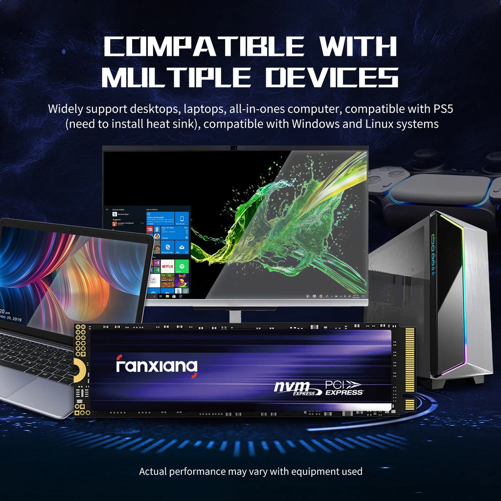 Fanxiang S500Pro/S880 M.2 SSD 3500MB/7300MB/s 512GB 1TB 2TB 4TB PCIe3.0/4.0 M.2 NVMe Internal Solid State Drive For Laptop PC
