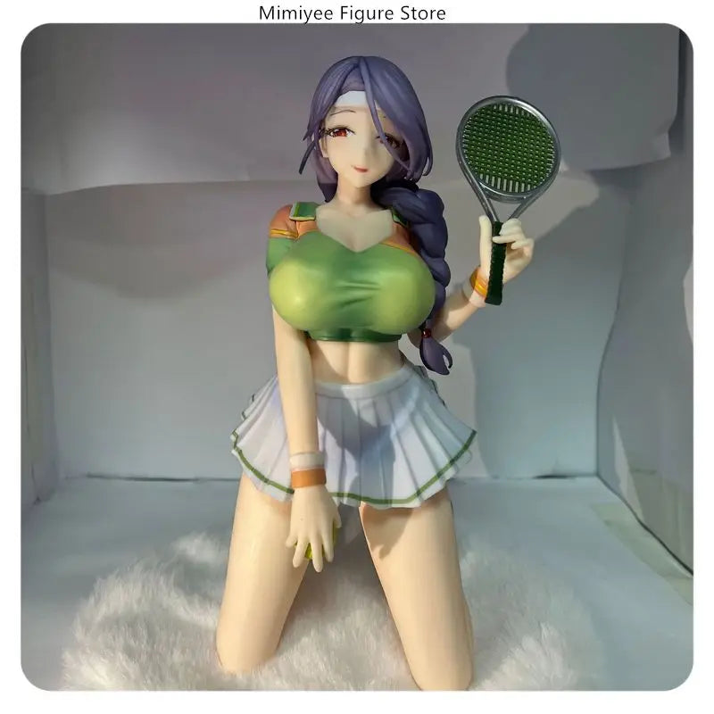 17cm Tennis Girl Kneeling Pose Anime Figure Model Statue Desktop Decoration Gift for Fans