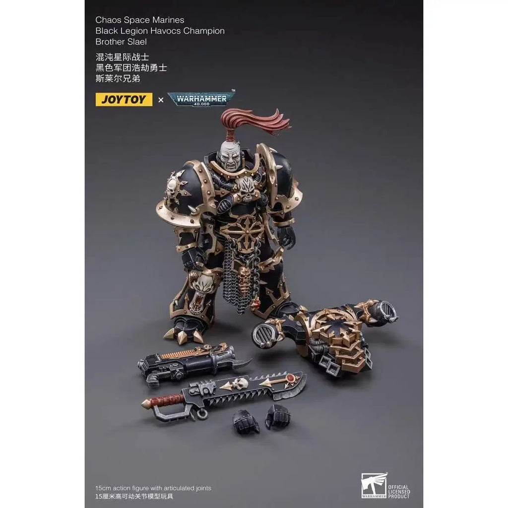 JOYTOY warhammer 40k Chaos Black Legion Captain Catastrophe Slyre