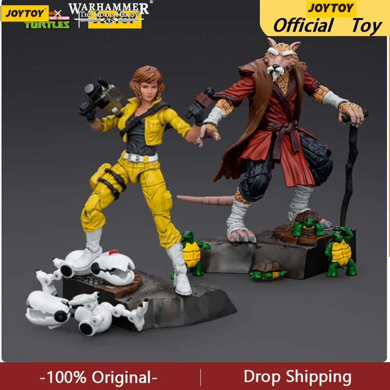 Original JOYTOY Tmnt Splinter April O'Neil Actionfigur 1/18 Teenage Mutant Ninja Turtles Sammlung Dekoration Individuelles Spielzeug