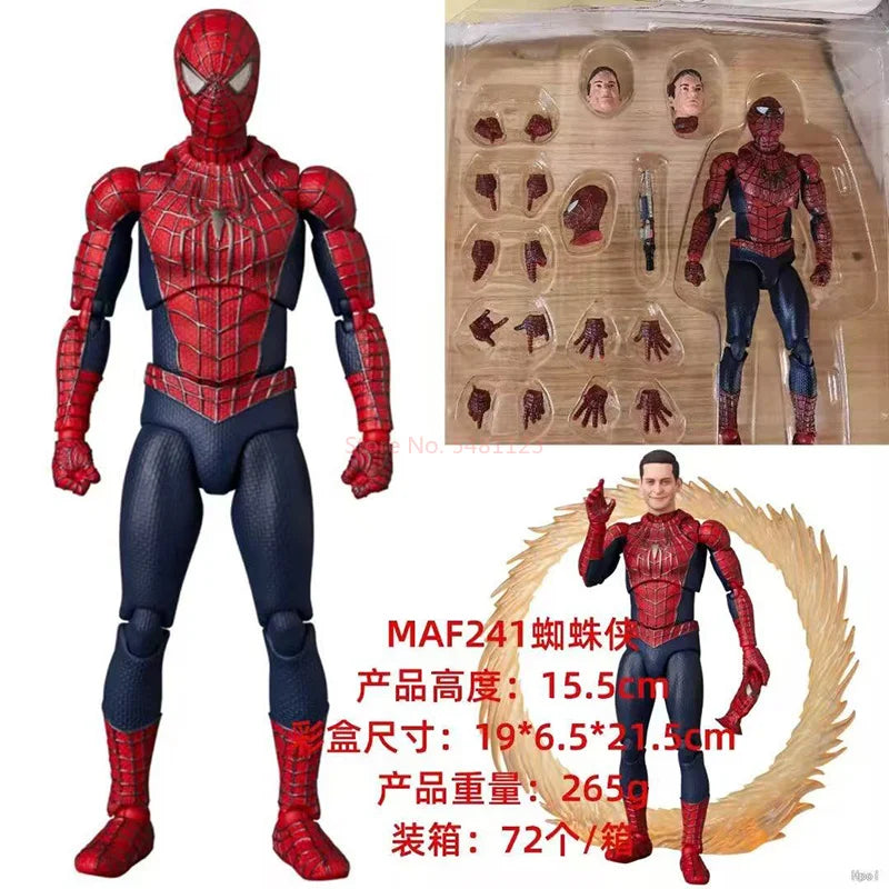 MAFEX No.241 Toby Maguire Spider-Man Action Figure - High-Quality Collectible Friendly Neighborhood Theme Toy Model
