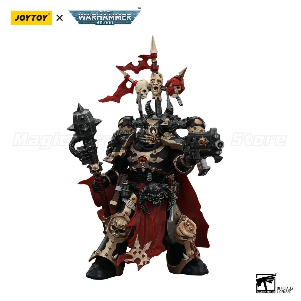 【MT】JOYTOY 1/18 Action Figure Warhammer 40K Chaos Space Marines Black Legion Chosen Champion Anime Toys Model