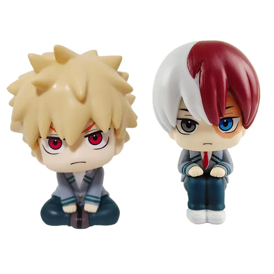 10cm Boku no Hero Academia Anime Figure Midoriya Izuku Action Figure Bakugo Katsuki/Todoroki Shoto Figurine PVC Collection Toys