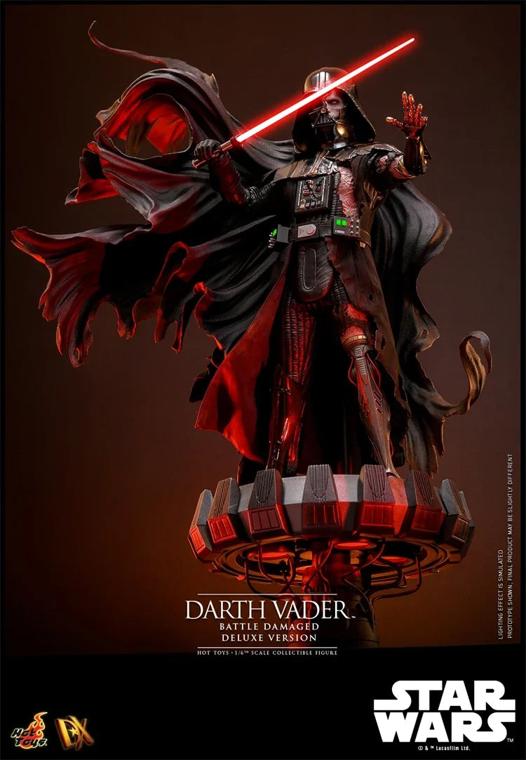 【 in Stock 】 HOTTOYS HT 1/6 DX45/DX44 Star Wars Darth Vader Black Knight Battle Damage Edition Mobile Soldier Set Handmade Model
