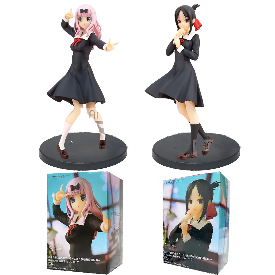 18cm Anime Figure Kaguya-sama: Love Is War‌ Fujiwara Chika Shinomiya Kaguya Kawaii Girl Action Figure Collectible Model Toy Gift