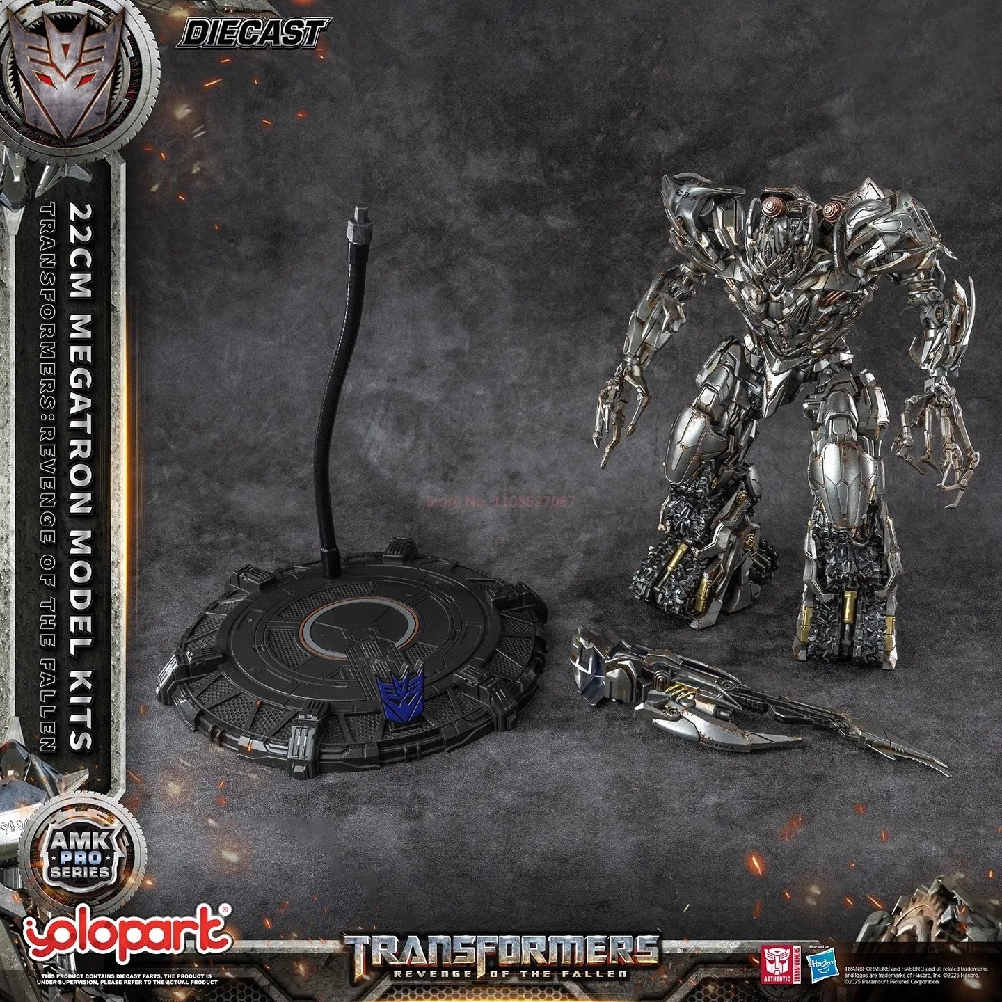 In Stock New 2025 Yolopark Amk Pro Series Transformers Revenge of the Fallen Megatron Alloy Action Figure Collect Model Toy Gift