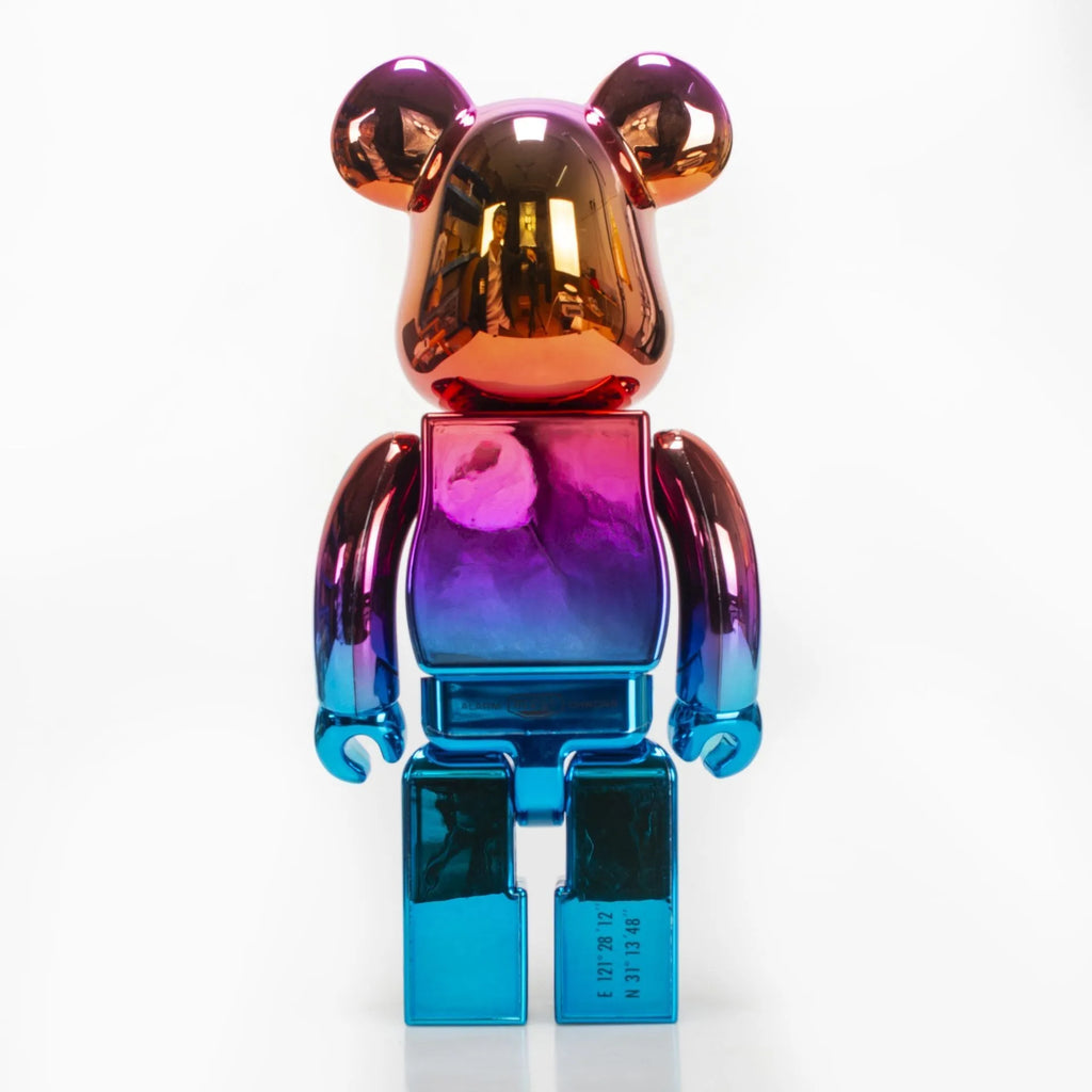 Bearbrick 400% Shanghai Night Electroplating Edition 28cm Height 11 inches Collection Gift Figure Home Decor Decoration Ornament