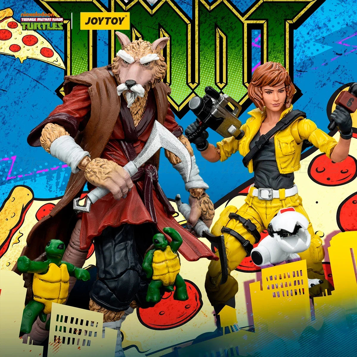 【MT】JOYTOY TMNT Ninja Turtles Splinter April O'Neil 1/18 Action Figure Anime Toys