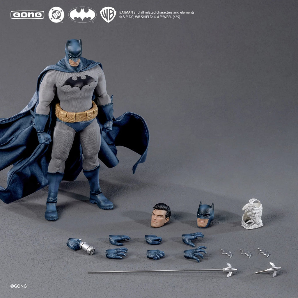 GONG DC Hush Batman 1/12 Action Figure Commoner People Movable Joints Doll Head Sculpture Comic Anime Collection Model Toys Gift