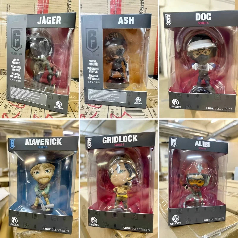 Q Version 10cm R6 Rainbow Six Siege Figure Blitz Montagne Bandit Caveira Thermite Ash Action Figure Collection Decor Toys Gifts