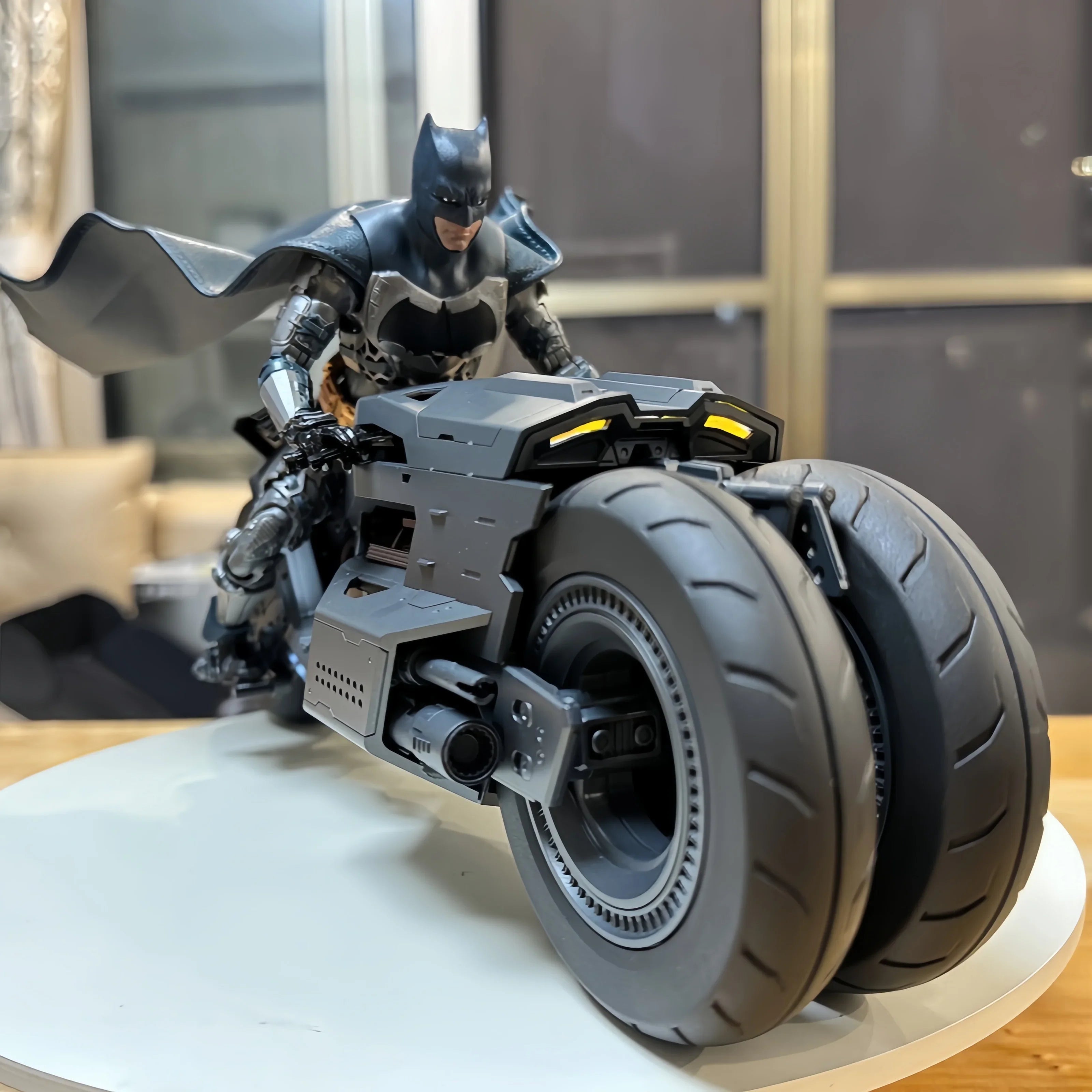 Batman Action Figure - the Dark Knight Collection with Batmobile Suit Toy Gift for Boys Modoking Ben Affleck Theme