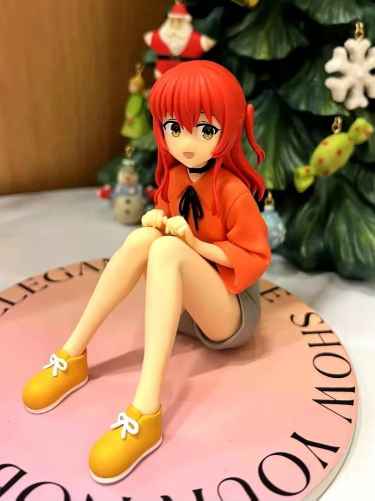 Genuine Bandai NAMCO BANPRESTO Lonely Rock Kita lkuyo PVC Anime Figure Model Ornaments Toy Gift Sitting posture doll Collection