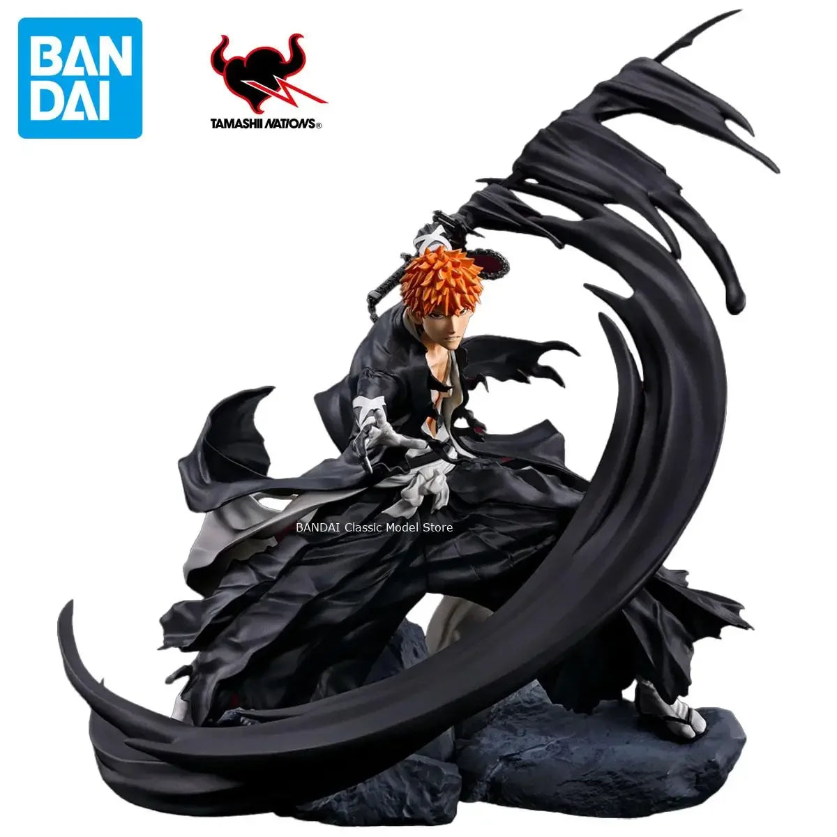 Genuine Official Original Bandai Figuarts Zero Bleach Kurosaki Ichigo Figuarts Anime Collectible Model