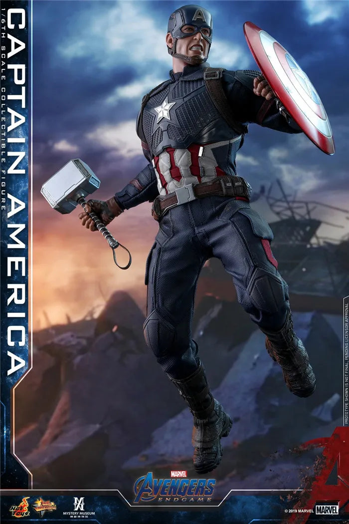 【In Stock】 HotToys HT 1/6 MMS536 Avengers 4 Captain America Captain America 7.0 Mobile Soldier Set Figure Model Gift Collection