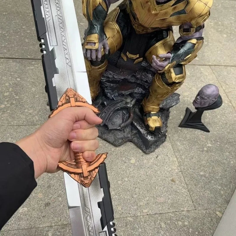 1/4 The Avengers Figure Thanos Sitting Posture Magnetic Suction Anime Model Resin Desktop Ornament Decorations Children Toys