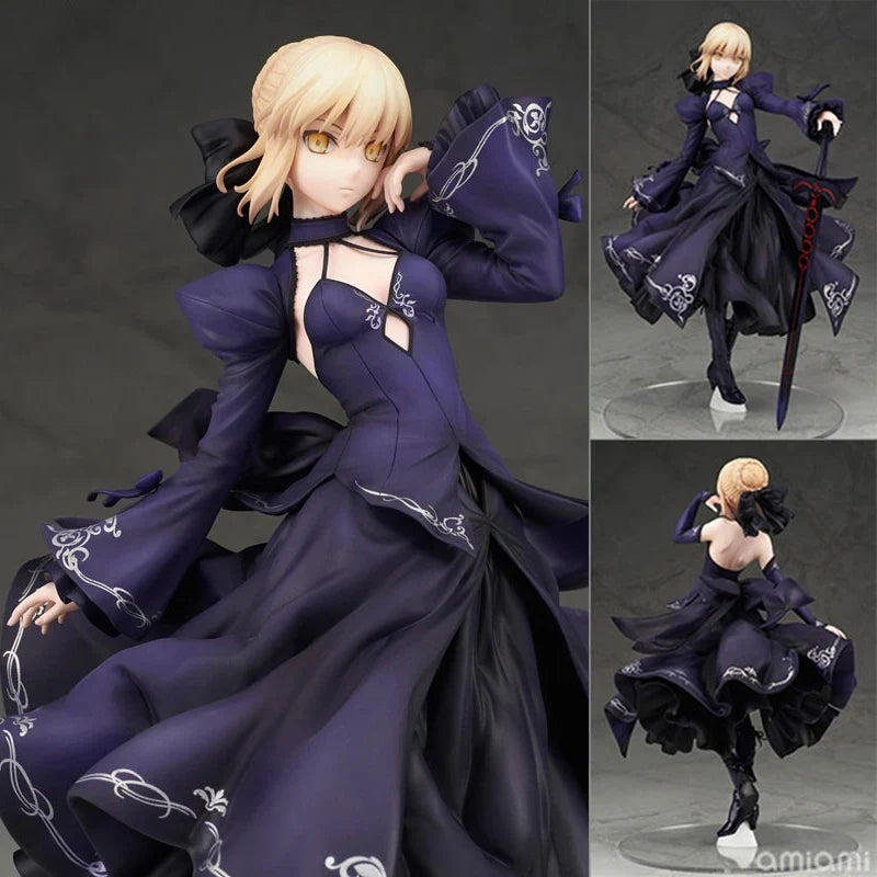 25cm Fate/Grand Order Saber Sexy Anime Girl Figure Altria Pendragon Dress Action Figure Saber Alter Figurine Model Doll Toy Gift