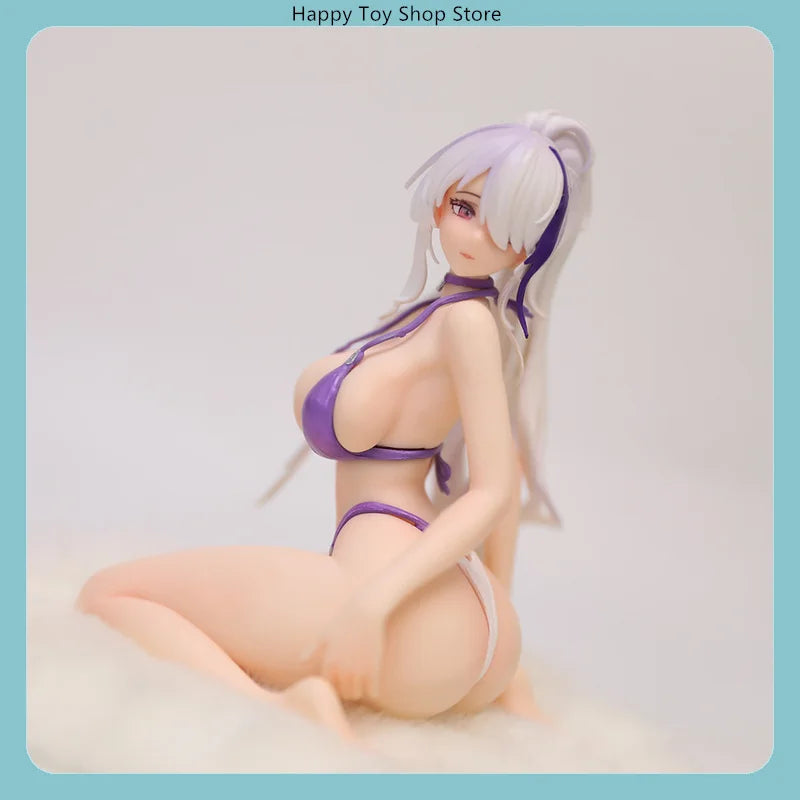 12.5cm Azur Lane Unzen Swimsuit Kneeling Pose Anime Figure Model Statue
