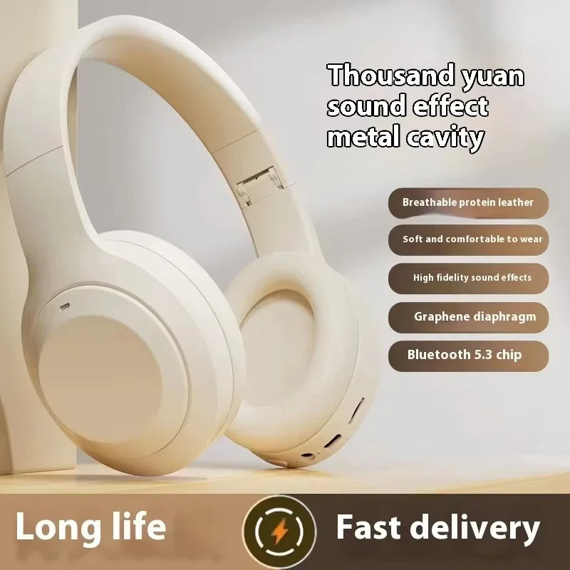 M5 Wireless Headset Bluetooth5.3 HiFi Stereo Earphones Noise Cancelling Gaming Headband Foldable with Mic Earbuds