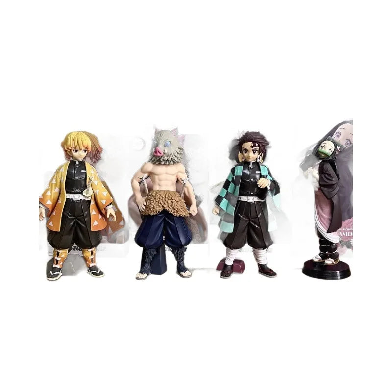 Demon Slayer Ros Series Large Tanjiro Nezuko Agatsuma Zenitsu Standing Figure Collectible Model Desktop Decoration