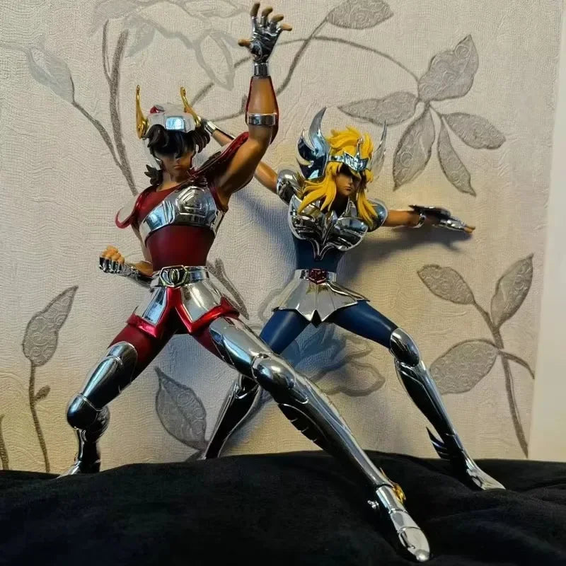 Saint Seiya Myth Cloth New  Electroplating Gold Saints Dragon Cygnus Hyoga Pegasus V1 Color Resin Statue GK Resin Figure