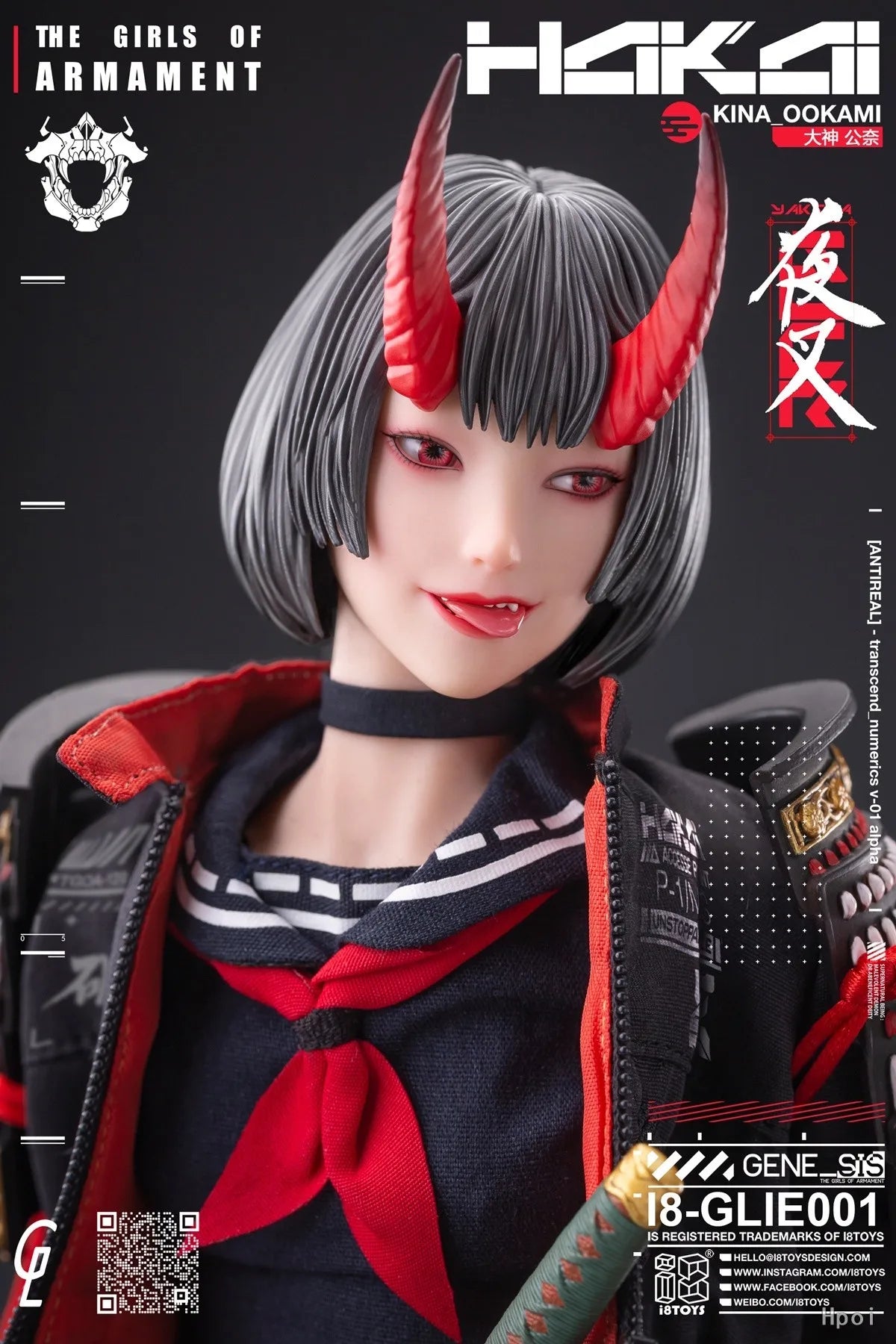 【Original】i8TOYS I8-GLIE001 The Girls of Armament The First Shot "Yasha" KINA-OOKAMI 1/6 Action Figure Model Toy
