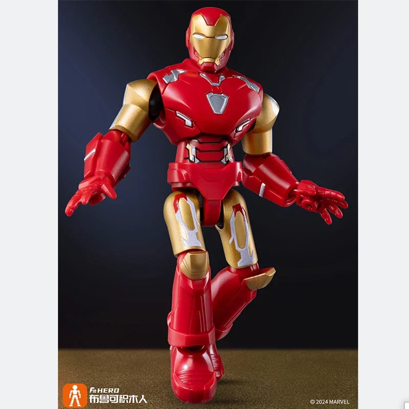 BLOCKEES Original MARVEL THE INFINITY SAGA Movies Peripheral Toys Ironman Q-Version Movable Model Figure Collection