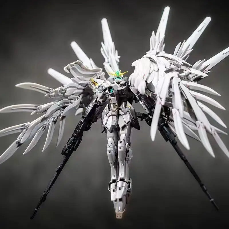 New Daban 8827 1/100 Mgsd Flying Wing Snow White Kitty Pre-Board Spray Zero Model Kit Action Figure Toy Surprise Birthday Gifts