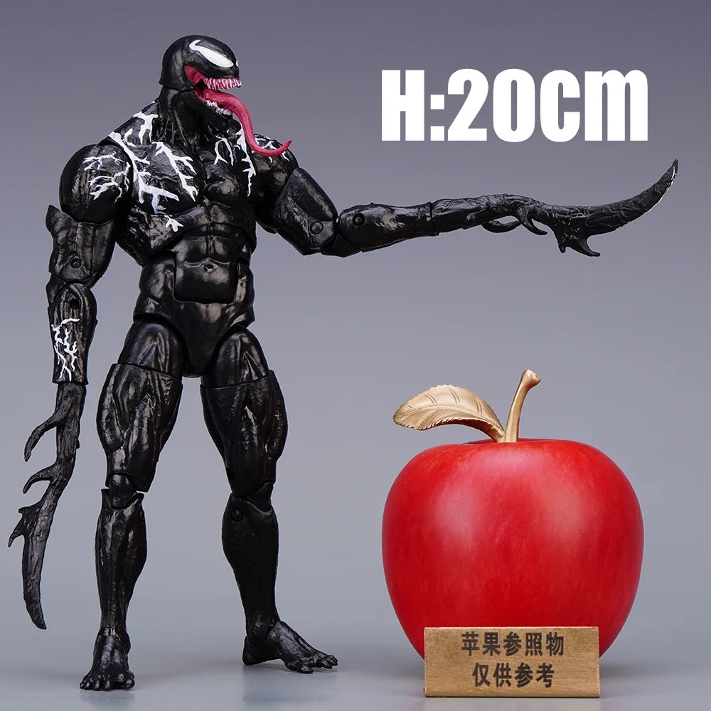 Venom Action Figure Hasbro SHFiguarts Symbiote Head Carving 2.0 SHF Movable Movies Model Doll Collectible Kids for Toy Gift
