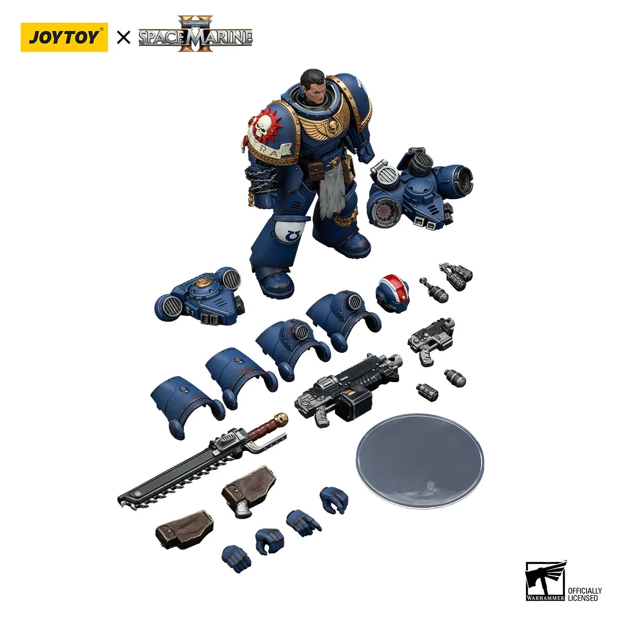 JOYTOY 1/18 Action Figure Warhammer 40K Ultramarines Lieutenant Titus-Collectors Edition  Model Toy Gifts