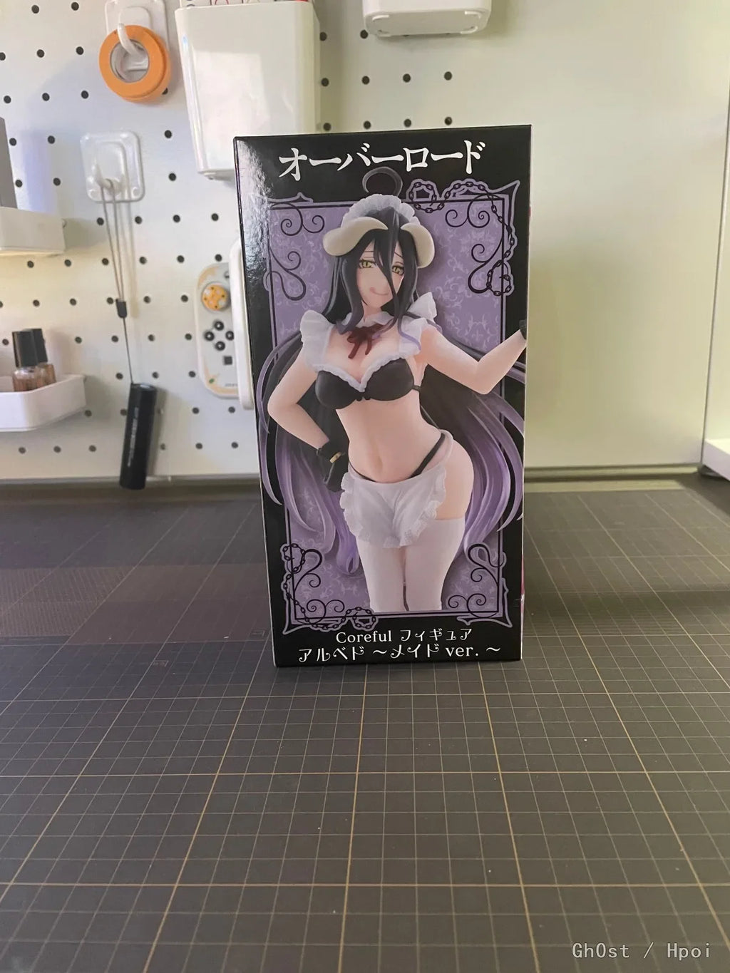 Original 18cm Overlord Purple, White And Black Maid Version Style Costume Anime Figure Model Modle Figuirne In Stock