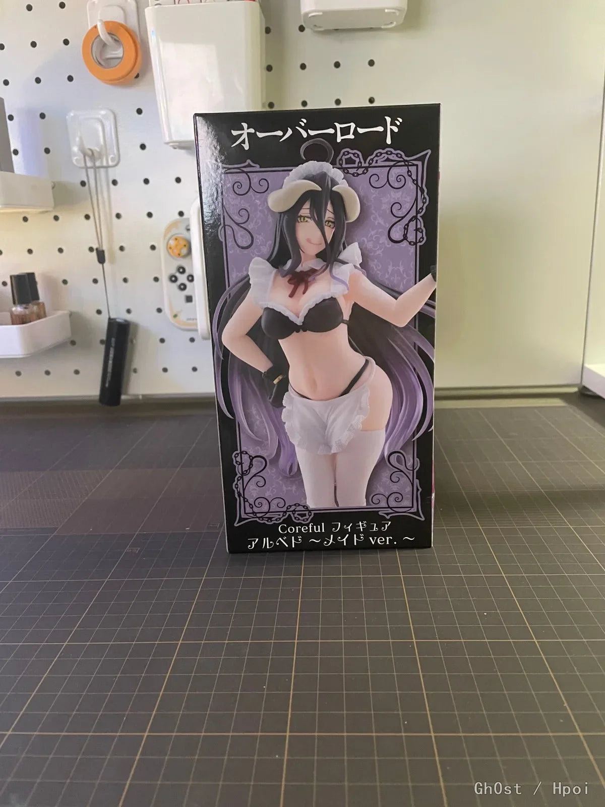 Original 18cm Overlord Purple, White And Black Maid Version Style Costume Anime Figure Model Modle Figuirne In Stock