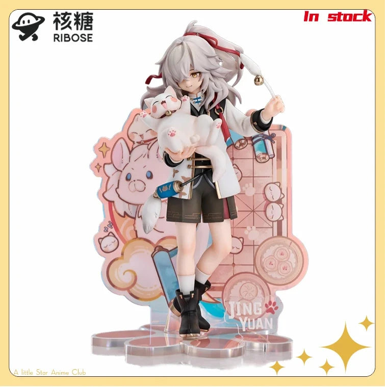 In Stock Original RIBOSE RISE UP Series Honkai: Star Rail Jing Yuan Tiny Cat Series Figure Collection Model