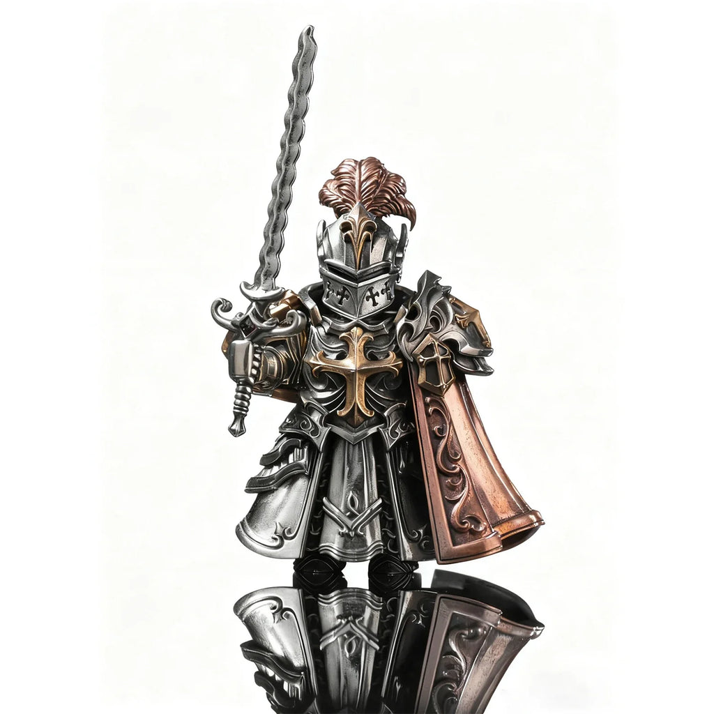 Magnetic Paladin Crusader Action Figure, Metal Model Kit for Adults, Desk Decor Fidget Toys, Halloween Christmas Birthday Gift