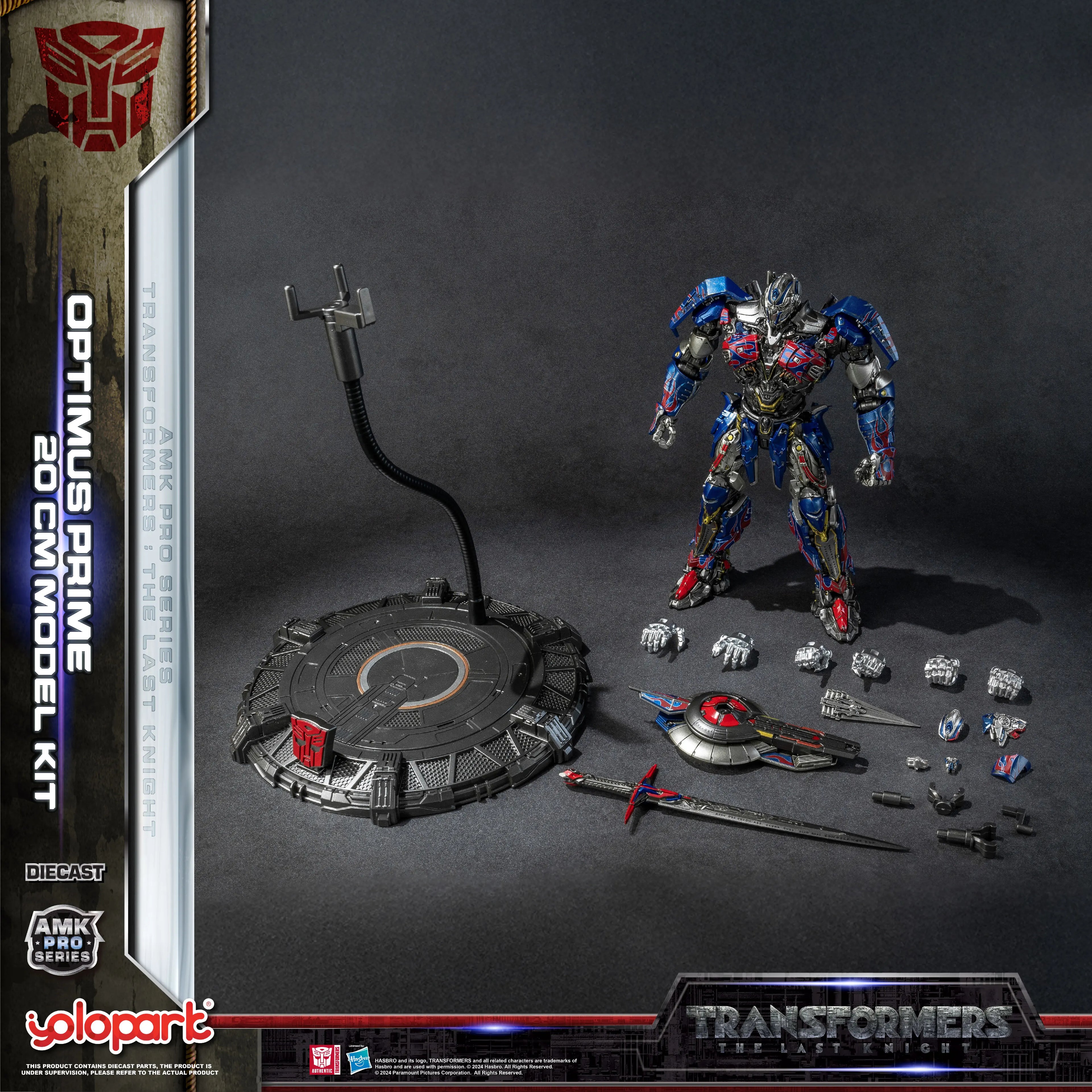YOLOPARK Transformers Modell: The Last Knight AMK PRO Serie 20cm Optimus Prime Modellbausatz Actionfiguren Spielzeug für Jungen und Männer