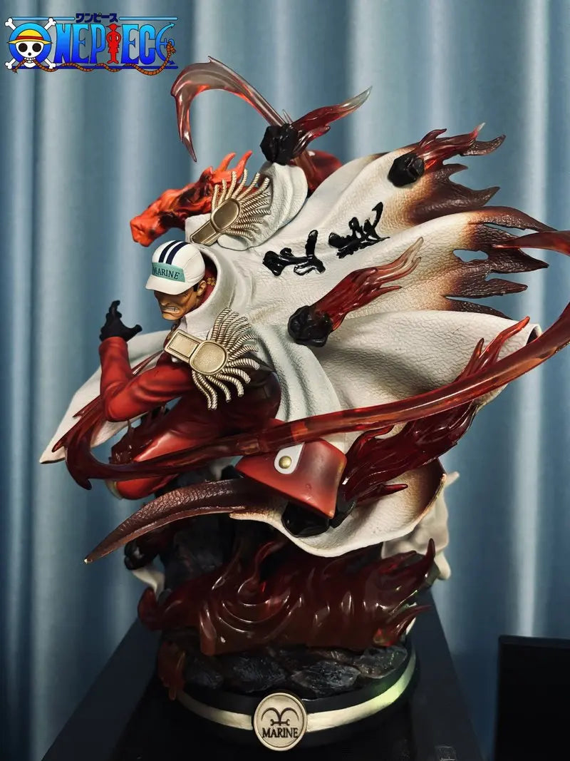 One Piece Anime Figure The 3 Admirals Akainu Sakazuki Battle Ver. Gk Pvc Action Statue Collectible Model Kids Toys Doll Gift