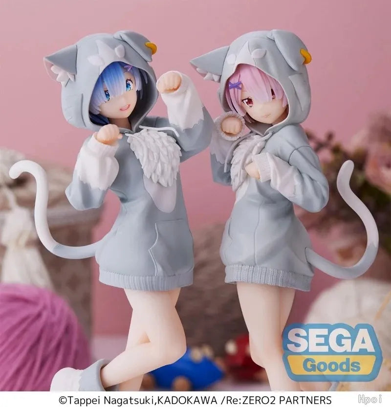20cm RE: Zero-Starting Life in Another World Anime Figure Emilia Rem Ram Puck Starting Action Figures Collection Model Doll Toys