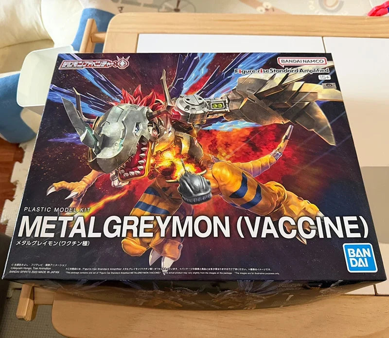 In Stock BANDAI Figure-rise Standard Amplified Digimon Adventure METALGREYMON (VACCINE) Anime Action Figures Assembly Model Toy