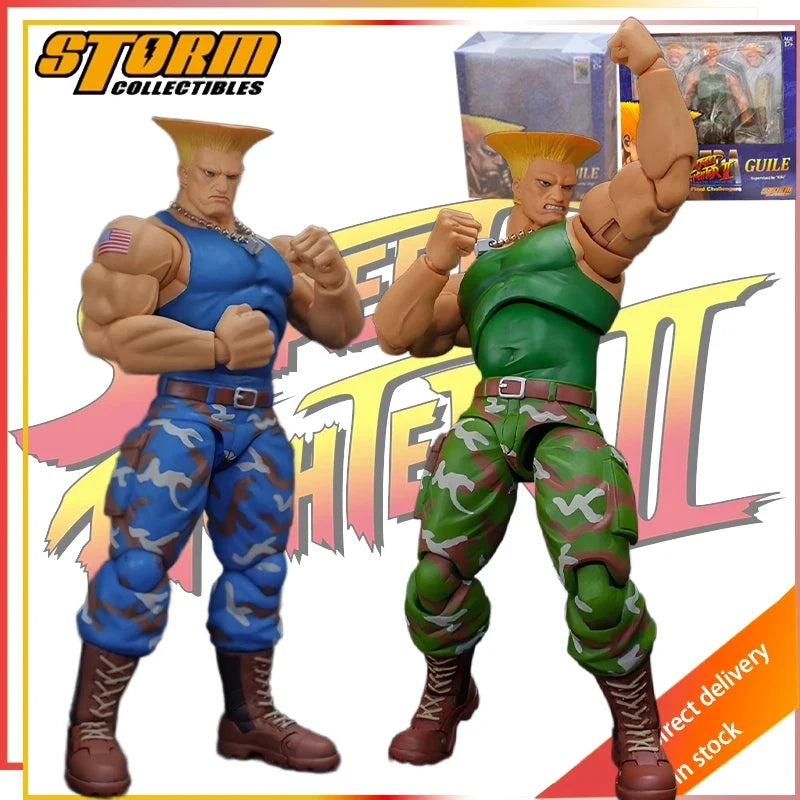 STORM TOYS Original Street Fighter 2 Series  GUILE SDCC Action Joint Mobility Figure Model Toys Christmas Gift for Children
