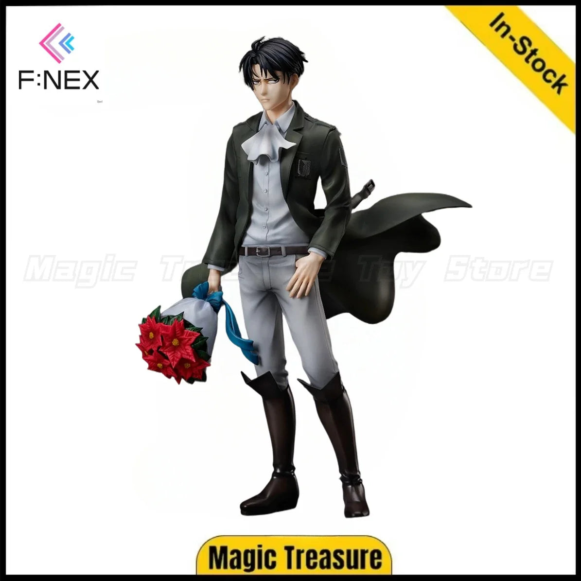 【In Stock】Original F:NEX MAPPA Shingeki No Kyojin Levi Ackerman Birthday 1/7 Scale Figure Toy Gift