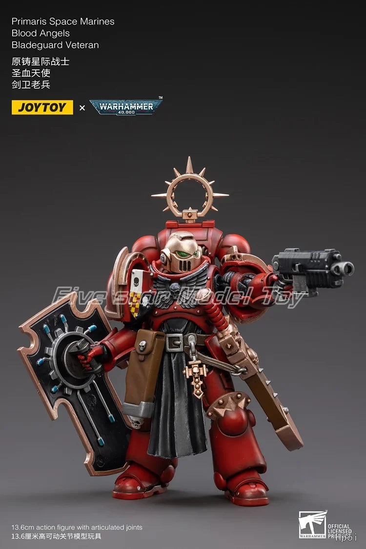 【FS】JOYTOY  Warhammer 40K  Scale 1/18 Action Figures Blood Angels Bladeguard Veteran   Models Toys Gifts