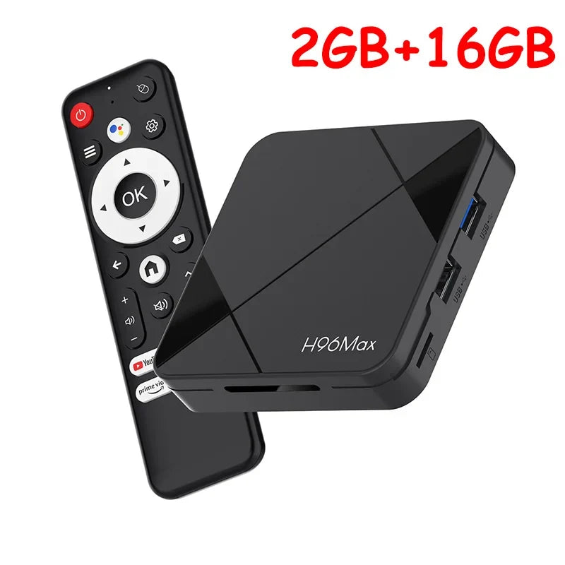 Android TV Box H96 Max RK3518 TV Box Support 4K Video Home Media Player TV Box 2GB 16GB Voice Assistant Set Top Box