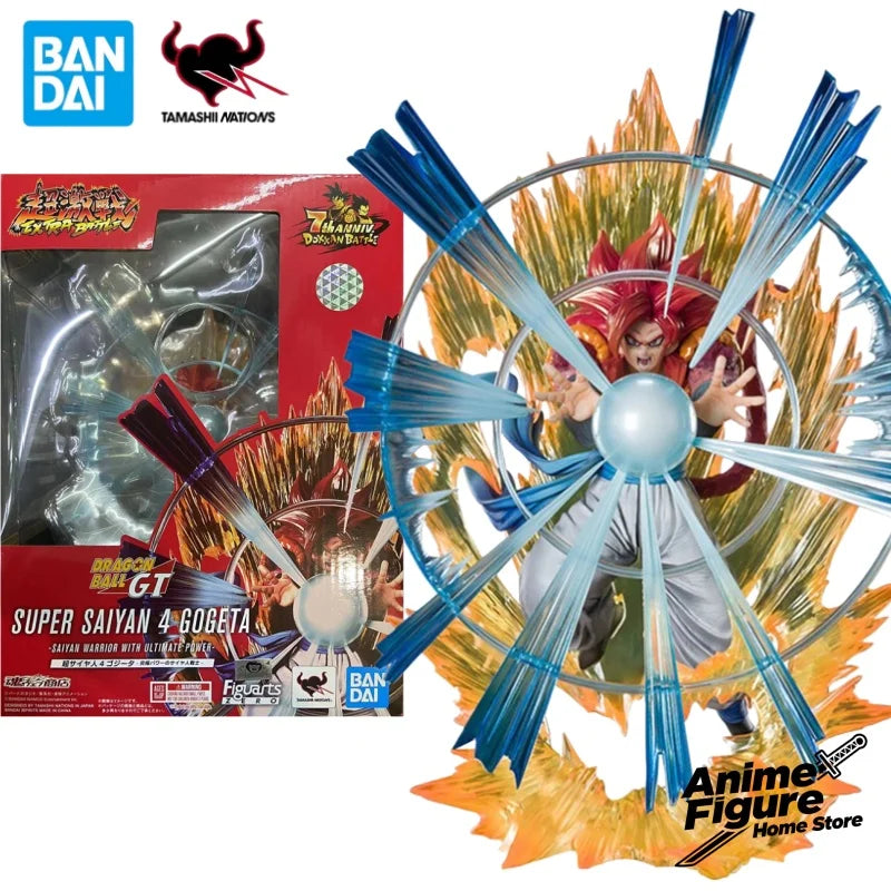 100%Original in Stock Bandai Figuarts ZERO Dragon Ball Super Saiyan 4 Gogeta Anime Character Assemble Toy Model Collection Gift